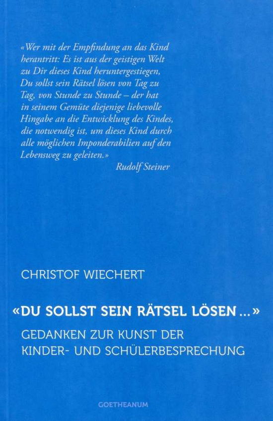 Cover for Wiechert · Du sollst sein Rätsel lösen (Book)