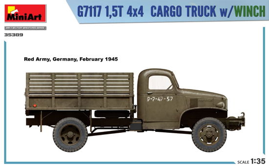 Cover for MiniArt · 1/35 1,5t 4x4 G7117 Cargo Truck W/winch (Toys)