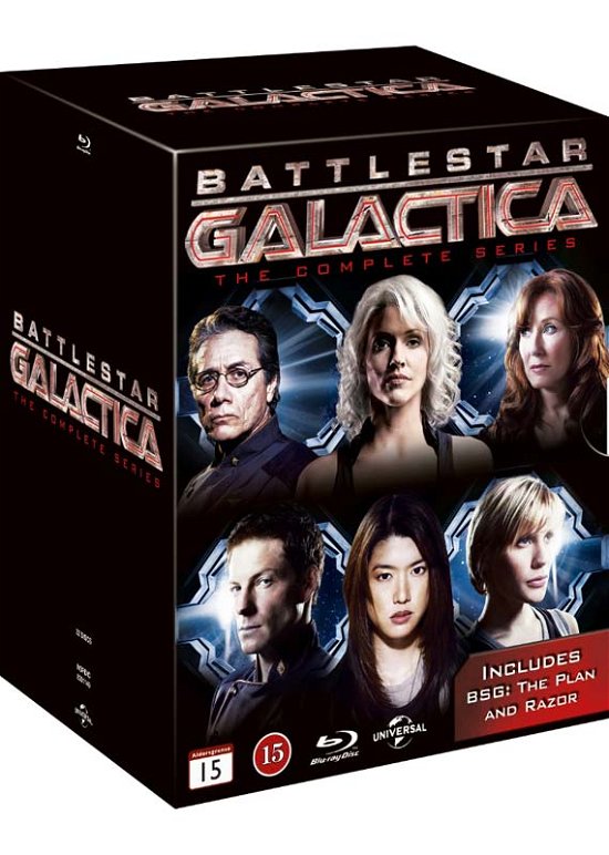 Cover for Battlestar Galactica Complete · Season 1-4 (Blu-ray) (2017)