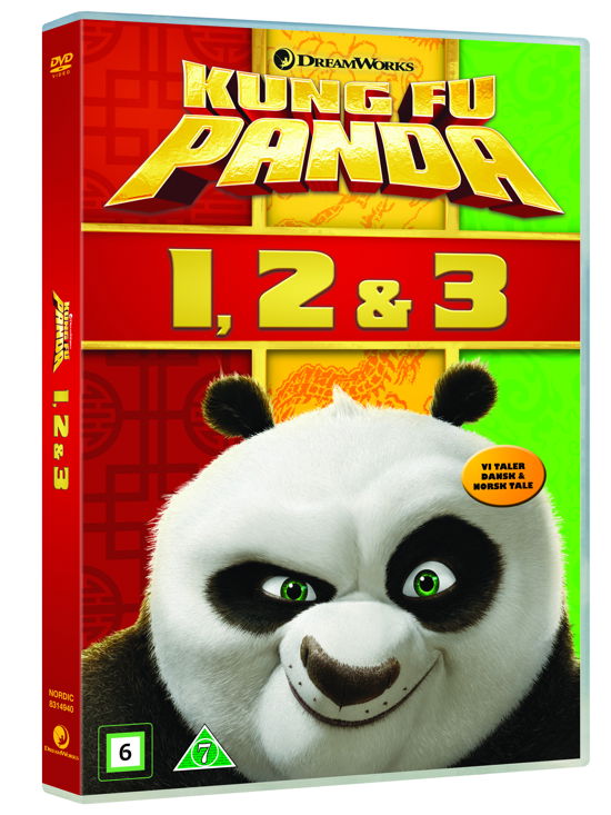 Cover for Kung Fu Panda 1, 2 &amp; 3 (DVD) (2018)