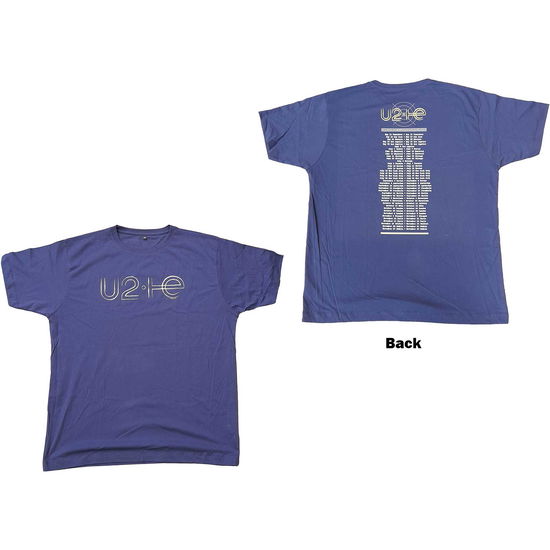 U2 Unisex T-Shirt: I+E 2015 Tour Dates (Ex-Tour & Back Print) - U2 - Mercancía -  - 5056561051406 - 