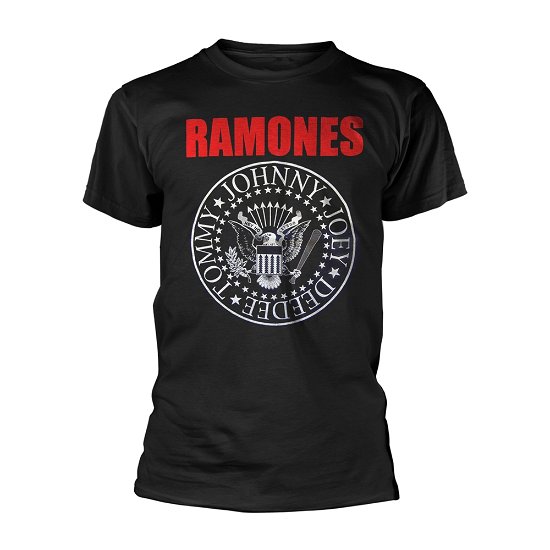 Cover for Ramones · Red Text Seal Logo (T-shirt) [size S] [Black edition] (2018)