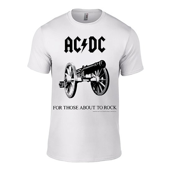Cover for AC/DC · For Those About to Rock (White) (T-shirt) [size S] [White edition] (2018)