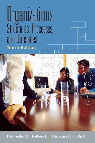 Cover for Pamela S. Tolbert · Organizations: Structures, Processes and Outcomes (Paperback Book) (2008)