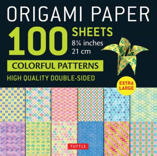 Origami Paper 100 sheets Colorful Patterns 8 1/4" (21 cm): Extra Large Double-Sided Origami Sheets Printed with 12 Different Color Combinations (Instructions for 5 Projects Included) - Tuttle Tuttle Studio - Livros - Tuttle Publishing - 9780804857406 - 17 de setembro de 2024