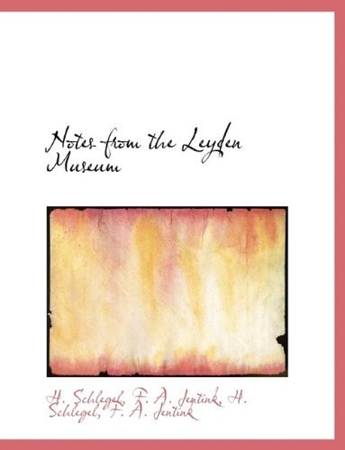 Cover for H Schlegel · Notes from the Leyden Museum (Pocketbok) [Large type / large print edition] (2009)