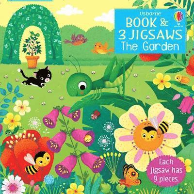 Cover for Sam Taplin · Usborne Book and 3 Jigsaws: The Garden - Book and 3 Jigsaws (Board book) (2020)