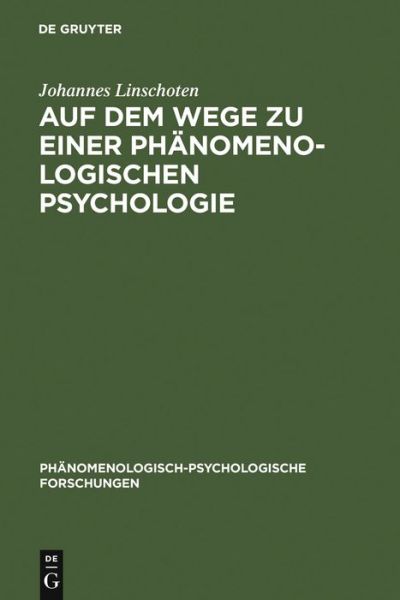 Cover for Linschoten · Auf dem Wege zu einer Phänom (Book) [German edition] (1961)