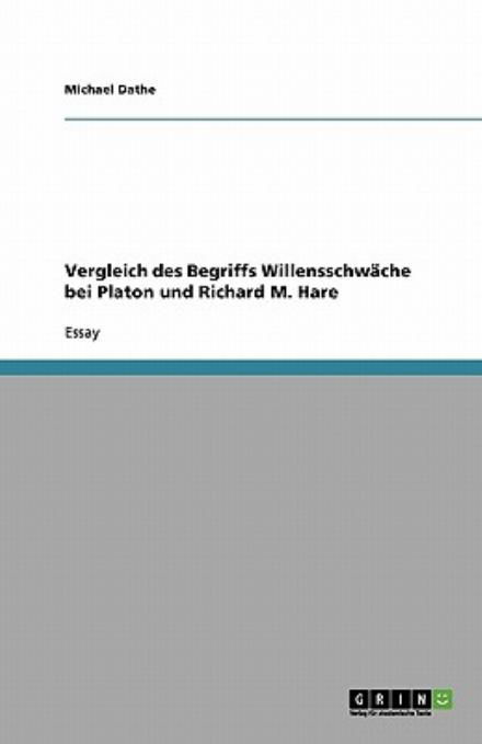 Cover for Dathe · Vergleich des Begriffs Willenssch (Bog) [German edition] (2013)