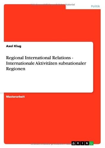 Cover for Klug · Regional International Relations - (Book) [German edition] (2013)