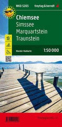 Cover for Chiemsee, hiking, cycling and leisure map 1:50,000, freytag &amp; berndt, WKD 5203, with info guide (Landkarten) (2022)