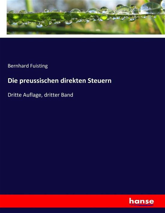 Cover for Fuisting · Die preussischen direkten Steu (Buch) (2017)