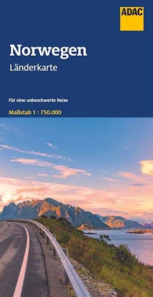 Cover for ADAC Verlag · ADAC LänderKarte: ADAC Länderkarte Norwegen (Gebundenes Buch) (2023)