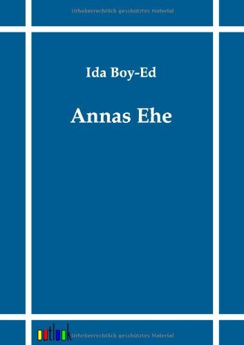 Cover for Ida Boy-ed · Annas Ehe (Paperback Book) [German edition] (2011)