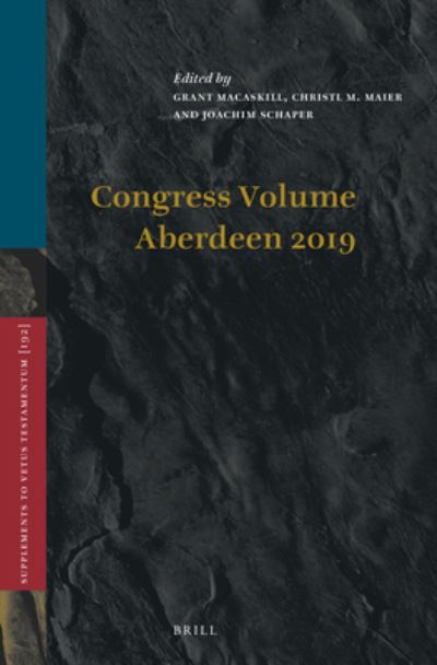 Cover for Brill · Congress Volume Aberdeen 2019 (Hardcover Book) (2022)