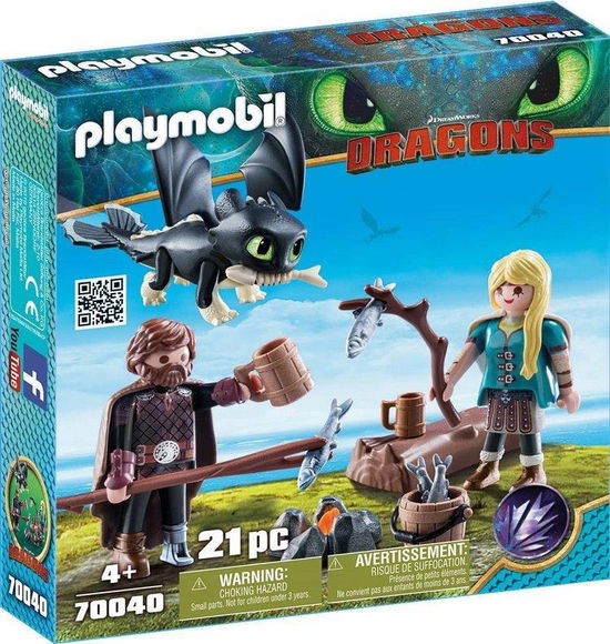 Playmobil - Playmobil Dragons 70040 Hikkie en Astrid Speelset - Playmobil - Merchandise - Playmobil - 4008789700407 - 1. februar 2019