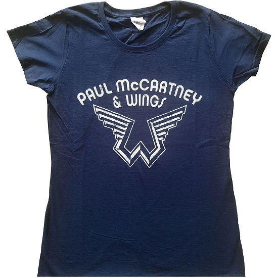 Cover for Paul McCartney · Paul McCartney Ladies T-Shirt: Wings Logo (T-shirt) [size XS] [Blue - Ladies edition]