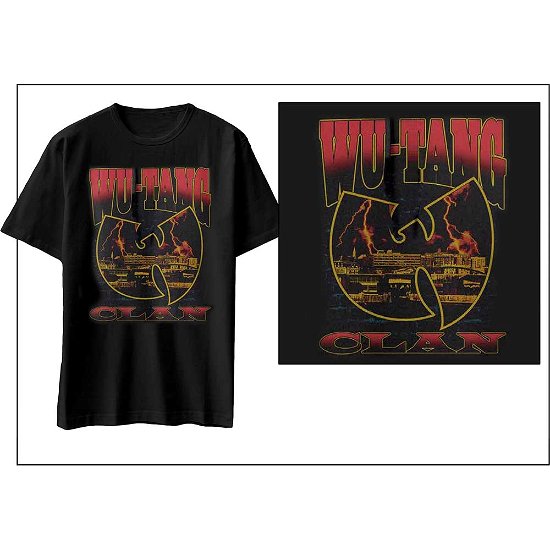 Wu-Tang Clan Unisex T-Shirt: Lightning Infill W - Wu-Tang Clan - Mercancía -  - 5056561025407 - 