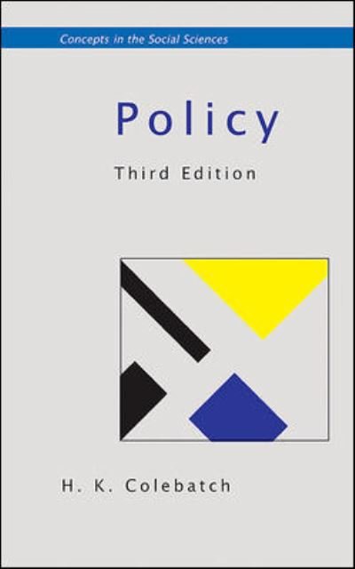 Cover for H Colebatch · Policy (Pocketbok) (2009)