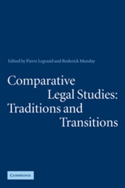 Cover for Pierre Legrand · Comparative Legal Studies: Traditions and Transitions (Paperback Book) (2011)