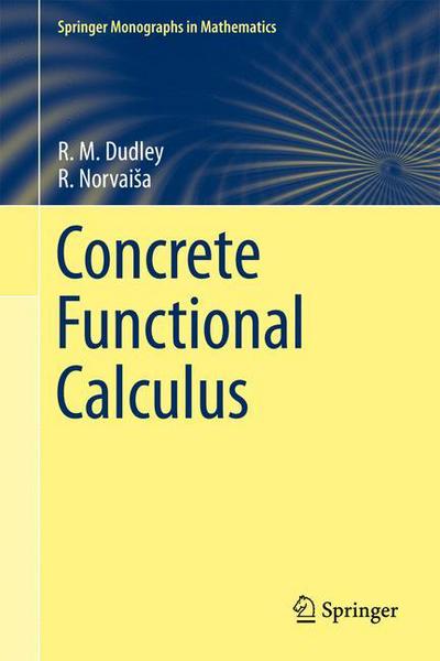 Concrete Functional Calculus - Springer Monographs in Mathematics - R. M. Dudley - Bøger - Springer-Verlag New York Inc. - 9781461427407 - 27. december 2012