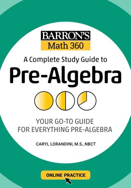 Cover for Barron's Educational Series · Barron's Math 360: A Complete Study Guide to Pre-Algebra with Online Practice - Barron's Test Prep (Paperback Book) (2022)