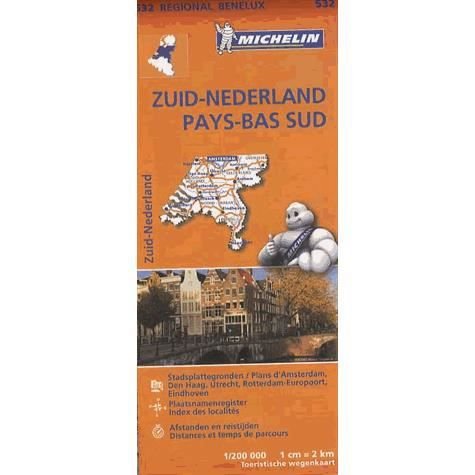 Netherlands South - Michelin Regional Map 532 - Michelin - Boeken - Michelin Editions des Voyages - 9782067183407 - 25 mei 2023