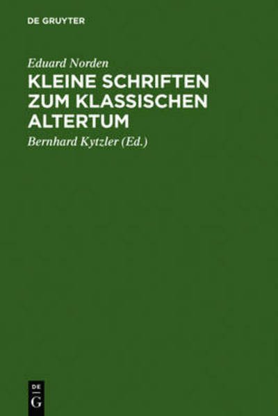 Cover for Norden · Kleine Schriften zum klassischen (Bog) [German edition] (1966)