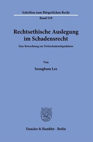 Cover for Lee · Rechtsethische Auslegung im Schaden (Bog) (2020)