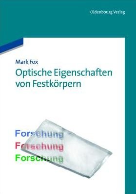 Cover for Fox · Optische Eigenschaften von Festkörp (Book) (2012)