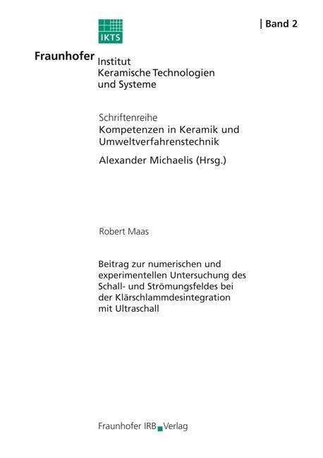 Cover for Maas · Beitrag zur numerischen und experi (Book)