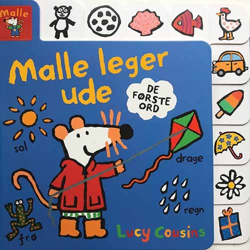 Lær med Malle: Malle leger ude - Lucy Cousins - Bücher - Lamberth - 9788771613407 - 18. Februar 2019
