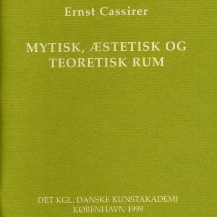 Cover for Ernst Cassirer · SÆRTRYK: Mytisk, æstetisk og teoretisk rum (Hardcover Book) [1st edition] (1999)