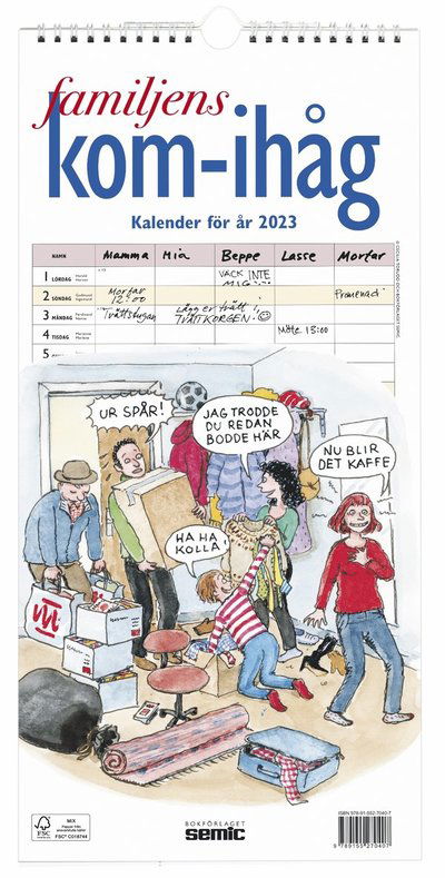 Cover for Bokförlaget Semic · Familjens kom-ihåg-kalender 2023 (Spiral Book) (2022)