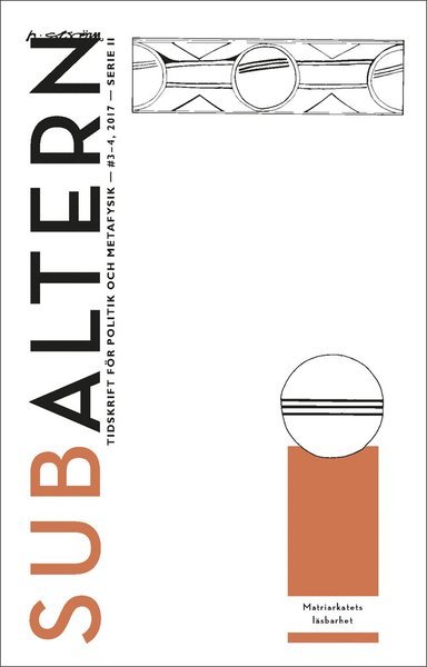 Cover for Anna Örman · Subaltern: Subaltern : 2017:3-4 (Bok) (2017)