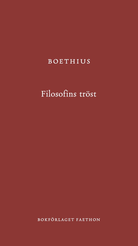 Cover for Boethius · Filosofins tröst (Hardcover Book) (2025)