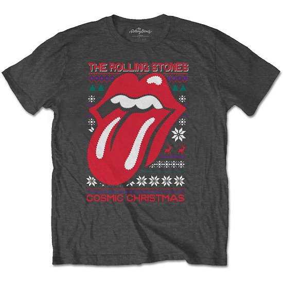 The Rolling Stones Unisex T-Shirt: Cosmic Christmas - The Rolling Stones - Koopwaar -  - 5056368698408 - 