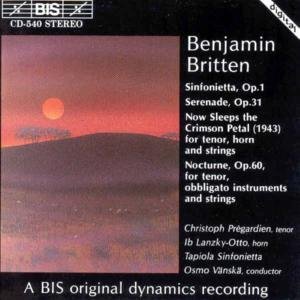 Cover for Britten / Vanska / Tapiola Sinfonietta · Sinfonietta Opus 1 (CD) (1994)