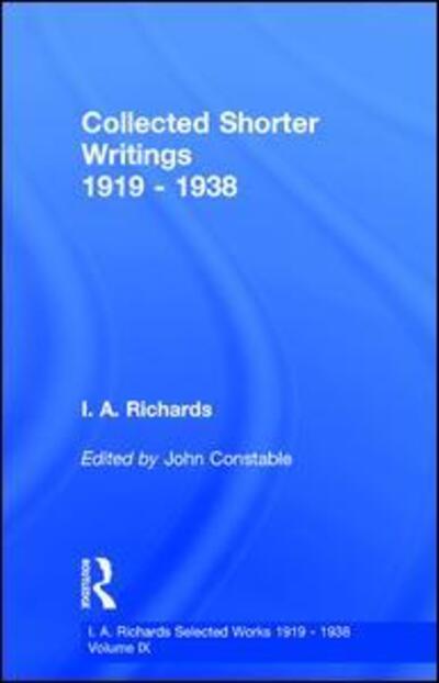 Cover for John Constable · Collected Shorter Writings V9 (Hardcover Book) (2001)