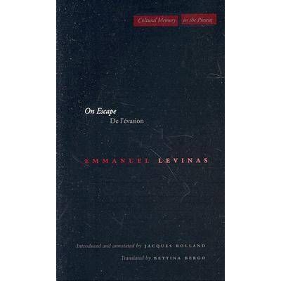 Cover for Emmanuel Levinas · On Escape: De l’evasion - Cultural Memory in the Present (Paperback Book) (2003)