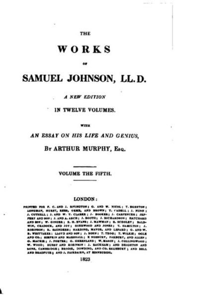 Cover for Samuel Johnson · The works of Samuel Johnson - Vol. V (Paperback Book) (2016)