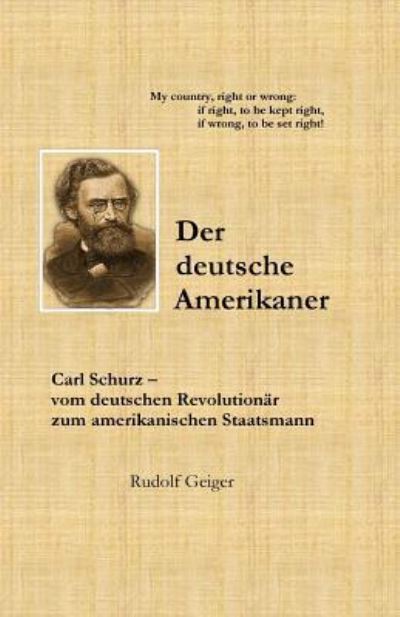 Cover for Rudolf Geiger · Der Deutsche Amerikaner (Pocketbok) (2016)