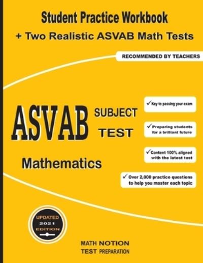 ASVAB Subject Test Mathematics - Michael Smith - Books - Math Notion - 9781636200408 - January 4, 2021