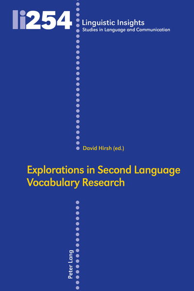Cover for David Hirsh · Explorations in Second Language Vocabulary Research - Linguistic Insights (Hardcover Book) [New edition] (2018)
