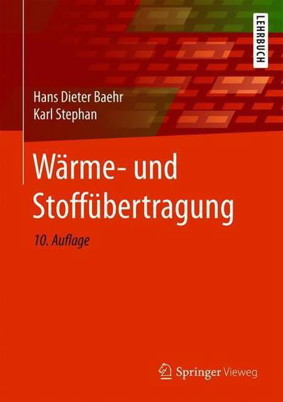 Cover for Baehr · Waerme und Stoffuebertragung (Bok) (2019)