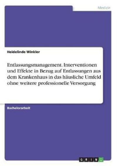 Cover for Winkler · Entlassungsmanagement. Interven (Bok)