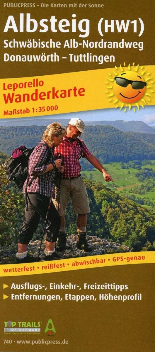 Cover for Publicpress · Albsteig (HW1), hiking map 1:35,000 (Kort) (2017)