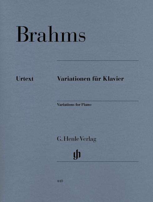 Variationen f.Klavier.HN440 - J. Brahms - Bücher - SCHOTT & CO - 9790201804408 - 6. April 2018