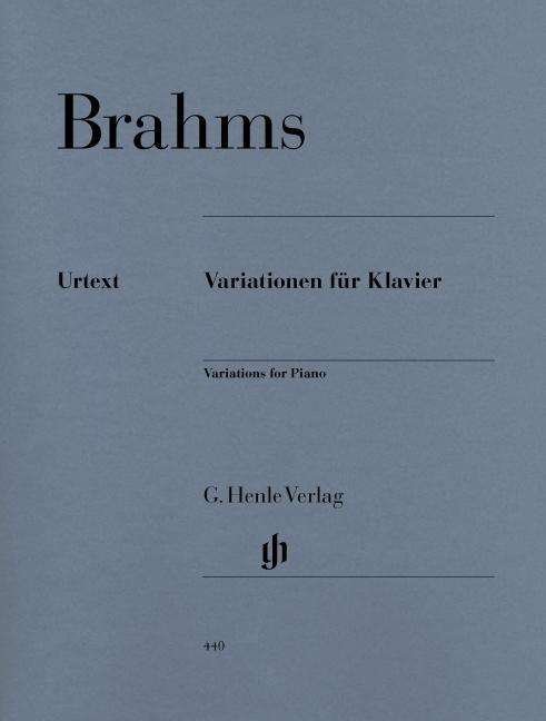 Variationen f.Klavier.HN440 - J. Brahms - Bøger - SCHOTT & CO - 9790201804408 - 6. april 2018