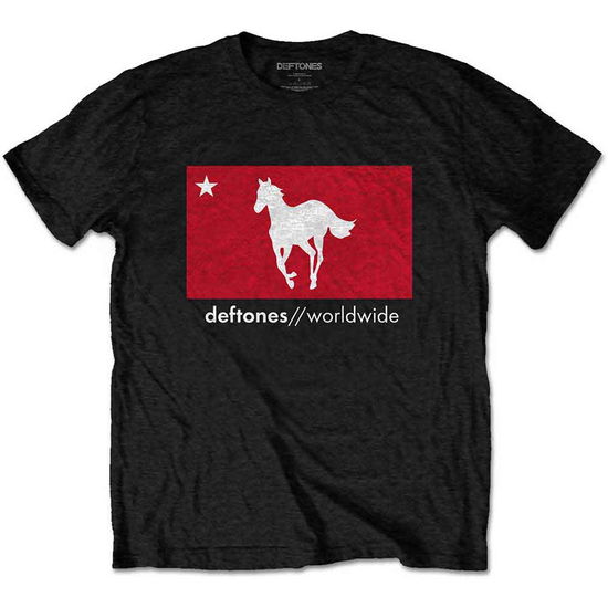 Deftones Unisex T-Shirt: Star & Pony (Black) - Deftones - Gadżety -  - 5056561050409 - 14 września 2022